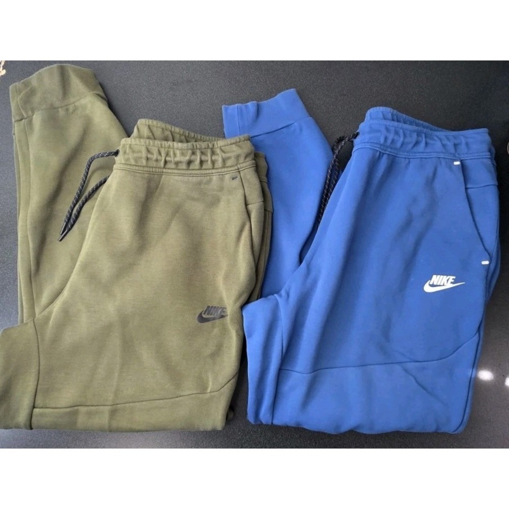 2pc Nike Tech Fleece Olive Blue Men XL Pants Jogger Gym Active Lounge